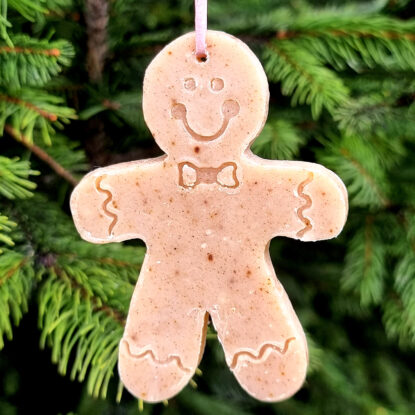 Handmade Natural Soap Ornament – Gingerbread Man