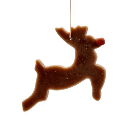 Handmade Natural Soap Ornament – Rudolph